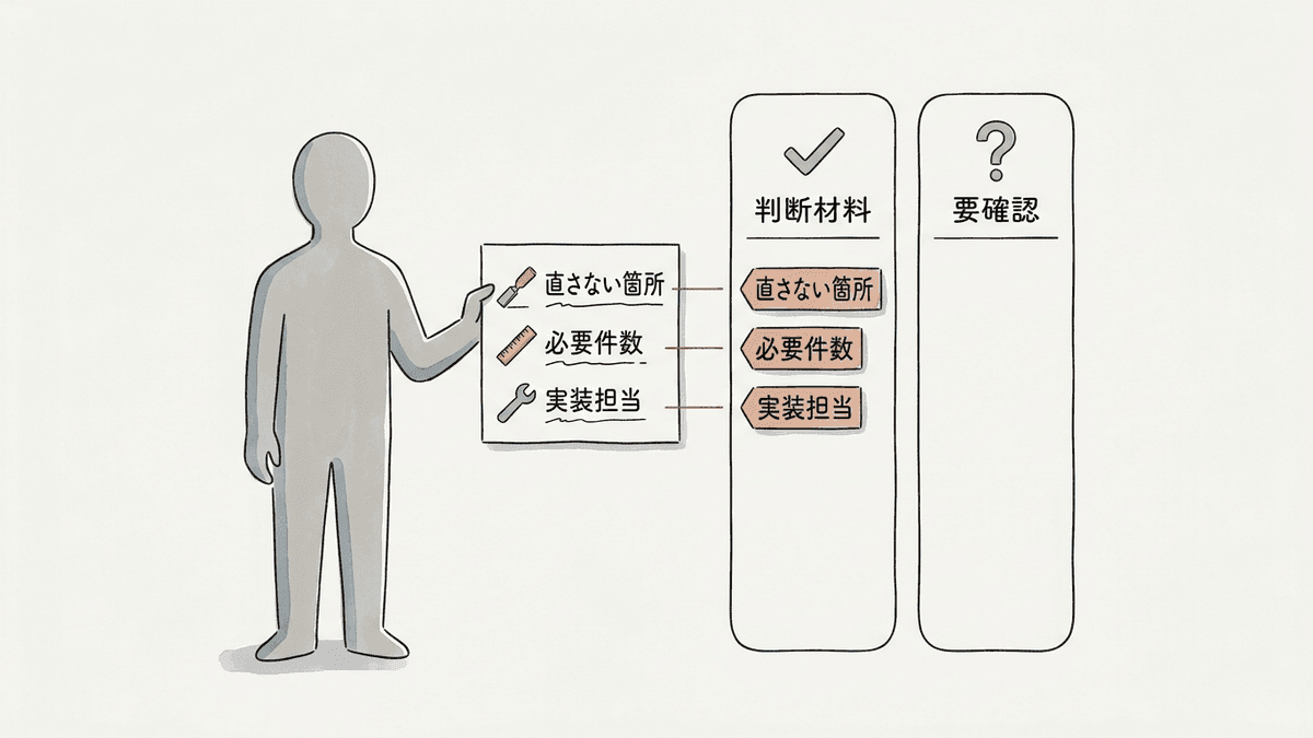 LPO会社への3つの質問と答えの読み方を整理した図