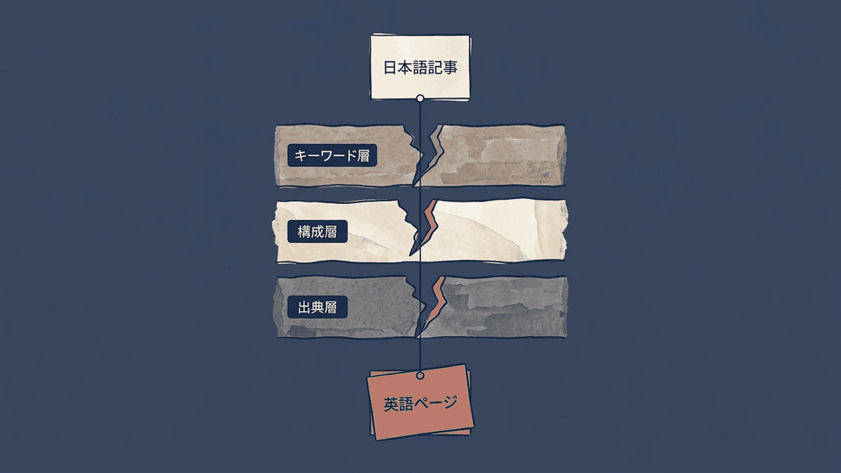 直訳した英語ページが伸びない3つの層