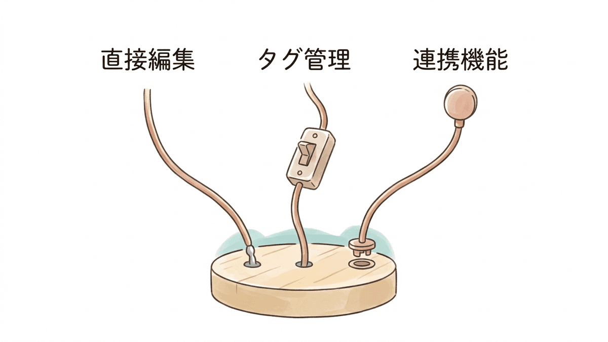 GA4タグの3つの設置方法を比較した構造図