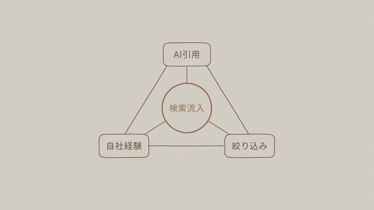 いま優先度の高い3つの変化の関係を示した図解